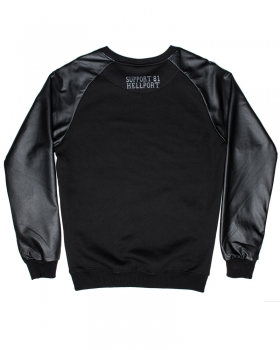 CrewNeck: S81 Hellport - Schwarz/Leder